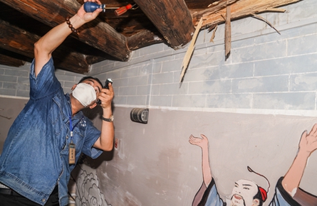 允升塔內遭受白蟻侵蝕