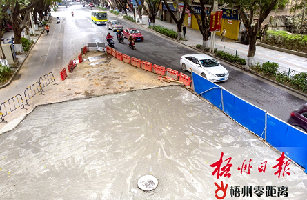 富民二路修復施工收尾