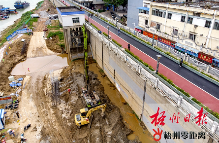 有關(guān)部門加固改造河?xùn)|防洪堤