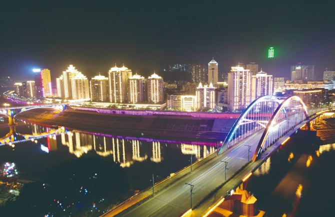 流光溢彩夜色美